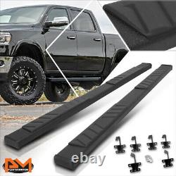 For 19-20 Ram 1500 Crew Cab 5 Pad Side Step Nerf Bar Flat Running Boards Black
