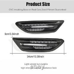 For BMW F10 M5 Sedan 2011-16 Real Carbon Fiber Side Air Fender Vents Mesh Grille