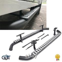 For Land Rover Defender 110 Side Steps Tubular Fire & Ice Style Black/silver Uk