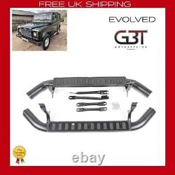 For Land Rover Defender 90 All Black Side Steps Running Boards 1989-03 Uk Stock