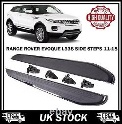 For Range Rover Evoque Pure Prestige Side Steps Running Boards Oe Style Black