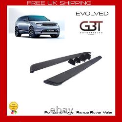 For Range Rover Velar Side Steps Running Boards All Black Aluminium Uk New