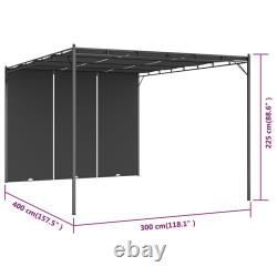 Garden Gazebo with Side Curtain Pavilion Shelter Outdoor Party Tent vidaXL