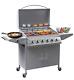 Gas BBQ Grill 6 Burner & Side Burner Large Outdoor Stainless Steel Barbecue