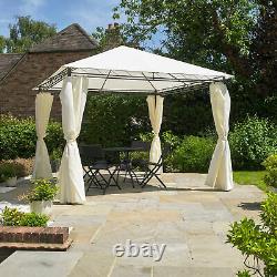 Gazebo 2.7m With Side Curtains Tent Marquee UV Resistant Shelter Cream