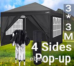 Gazebo 3x3M/ 3x6M Heavy Duty Canopy Tent Pop-up Waterproof Wedding Party withSides