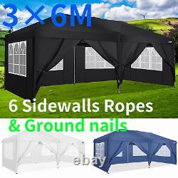 Gazebo 3x3m / 3x6m Heavy Duty Canopy Tent Waterproof Pop-up Marquee Garden Party