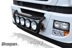 Grill Bar D + Amber Side LED Markers x2 For Volvo FH5 2021+ Powder coated BLACK