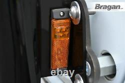 Grill Light Bar BLACK + Side LEDs For Renault T Range Stainless Steel Truck