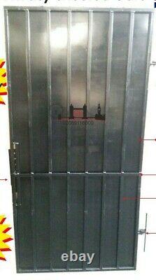 Heavy Duty Gate, Steel Security Door, Gate. Metal Garden Side Gate With Pad Lock