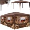 Heavy Duty Gazebo with Curtains Waterproof with Sides Frame Poles Panels Tent