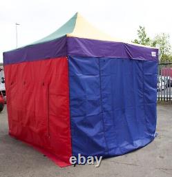 Hercules LGBT Hex 40 Pop Up Gazebo 3m x 3m with Zipper Sides / Privacy Blinds