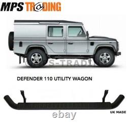 Land Rover Defender 110 5DR Utility Fire & Ice Side Steps Black D110-FI-5D-BLK