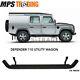 Land Rover Defender 110 5DR Utility Fire & Ice Side Steps Black D110-FI-5D-BLK