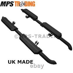 Land Rover Defender 130 2020 Onwards UK Made Side Steps all Black L663-D130-BLK