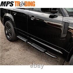 Land Rover Defender 130 2020 Onwards UK Made Side Steps all Black L663-D130-BLK