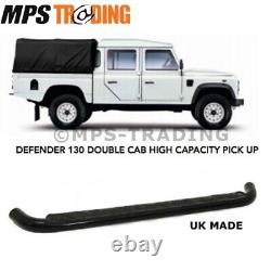 Land Rover Defender 130 Crew Cab 4DR XS Side Steps Black Pair D130-XS-4D-BLK