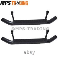 Land Rover Defender 90 Hard Top XS Side Steps Black Tread Pair D90-XS-BLK