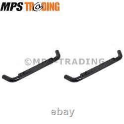 Land Rover Defender 90 Hardtop Fire and Ice Side Steps Black Tread Pair D90-FI-B