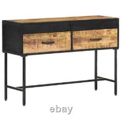 Mango Wood Console Table Rough Drawer Cabinet Home Furniture Side Table vidaXL