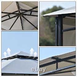 Metal Patio Gazebo, Side Panel, Powder-Coated Steel, Robust Roof 180g outdoor