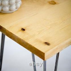 Modern Nest of Coffee Tables With Hairpin Legs Side Handcrafted from Sold Wood