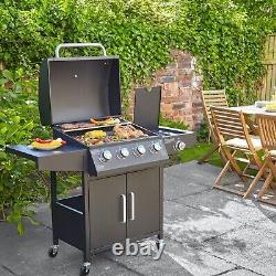 Neo Gas BBQ Grill 5 Burner Side Barbecue with Gas Regulator Refurbished