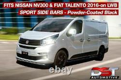Nissan Nv300 2016 Black Sport Line Side Bars Lwb Powder Coated Oem Quality