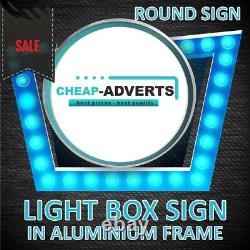 One-side Round LED Projected Signs 60x60 cm Custom Shop Sign Light Box Display