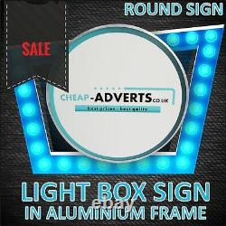 One sided Round LED Projected Signs 60 cm Custom Shop Sign LightBox Display