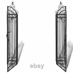 Ornamental Garden Gate Wrought Iron 122x20.5x134 Front Back Side Patio Pathway