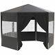 Outsunny 3.9m Outdoor Gazebo Canopy Party Tent with 6 Removable Side Walls