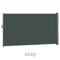 Outsunny 3x2M Retractable Side Awning Screen Fence Patio Privacy Divider Grey