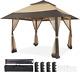 Pop up Gazebo WithSides, 4X4M Outdoor Instant Patio Canopy Shelter WithMesh Netting