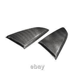 Real Carbon Rear Side Quarter Window Louvers Scoops Vent Cover For Ford Mustang