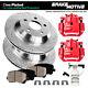 Rear Red Brake Calipers and Rotors Pads For 2005 2012 NISSAN FRONTIER XTERRA