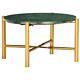 Round Coffee Table Stone Tabletop Marble Texture Side Sofa Furniture Green 60cm