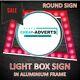 Round LED Light Box 70cm one sided Custom Shop Sign Free Artwork