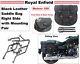 Royal Enfield Meteor 350 Black Leather Saddle Bag Right Side & Mounting Pair