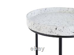 Set of 3 Side Tables Granite Effect TEXON