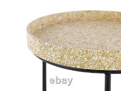 Set of 3 Side Tables Granite Effect TEXON