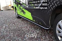 Side Bars Curved To Fit Renault Trafic SWB 2014+ Stainless Accessories BLACK