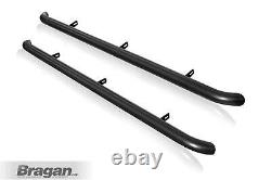 Side Bars Curved To Fit Volkswagen Touareg 2010-2017 Step Tube Accessory Black