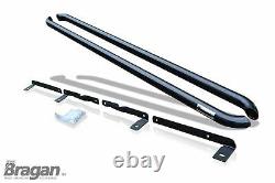 Side Bars Curved To Fit Volkswagen Transporter T5 10 15 SWB Stainless BLACK