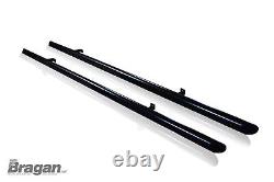 Side Bars For Nissan Primastar SWB 2022+ Tubes Steel Skirts Powder coated BLACK