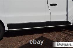 Side Bars For Nissan Primastar SWB 2022+ Tubes Steel Skirts Powder coated BLACK