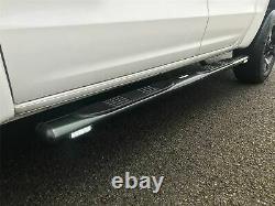 Side Bars For Volkswagen Amarok 2010 2016 BLACK Polished Stainless Nerf Tubes