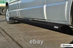 Side Bars + Step Pads To Fit Ford Transit MK7 07 14 SWB BLACK Stainless Steel