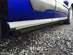 Side Bars To Fit Citroen Berlingo LWB 2019+ BLACK Powder Coated Stainless Steel