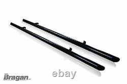 Side Bars To Fit Citroen Dispatch 2007 2016 SWB Stainless Accessories BLACK